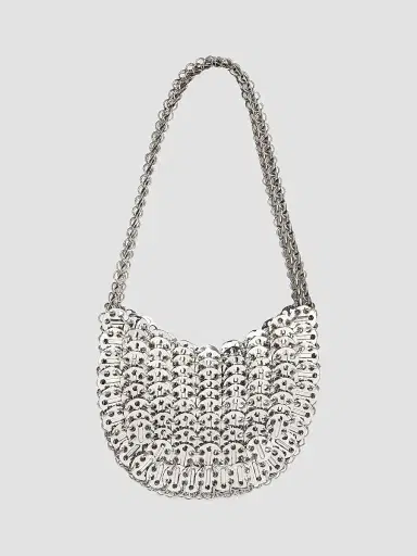 Rabanne Women's Iconic 1969 Moon Brass Shoulder Bag - Silver | Thumbnail 4
