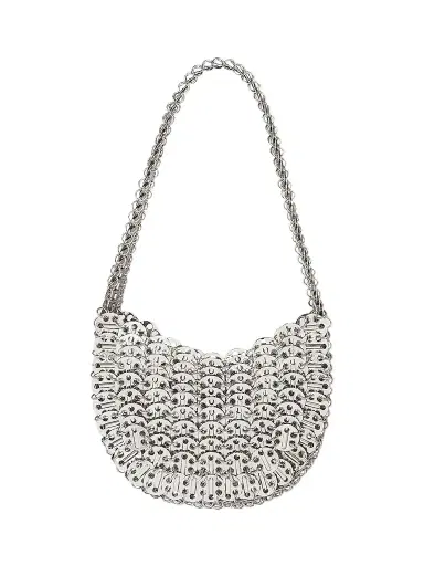 Rabanne Women's Iconic 1969 Moon Brass Shoulder Bag - Silver | Thumbnail 1