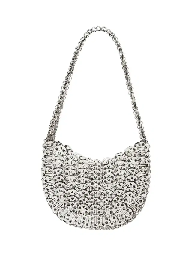 Women's Iconic 1969 Moon Brass Shoulder Bag - Silver