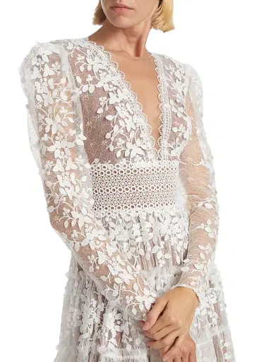 Bronx and Banco Women's Megan Long-Sleeve Minidress - White | Thumbnail 6