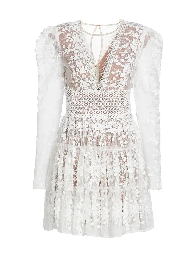 Bronx Banco Women's Megan Long-Sleeve Minidress - White