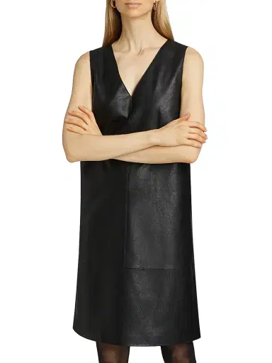 Kobi Halperin Women's Graylen Faux Leather Shift Dress | Thumbnail 3