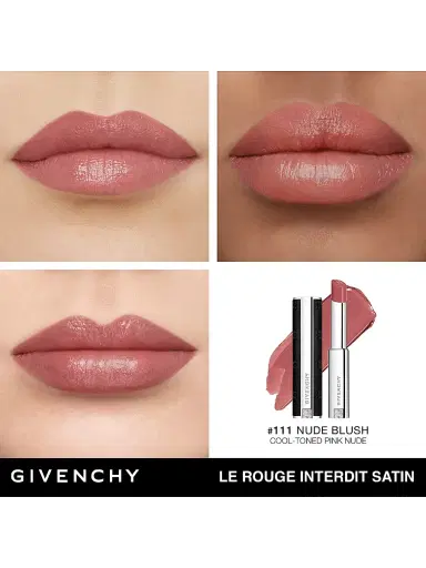 Givenchy Women's Le Rouge Interdit Satin Hydrating Lipstick - N111 Nude Blush | Thumbnail 3 Givenchy Women's Le Rouge Interdit Satin Hydrating Lipstick - N111 Nude Blush | Thumbnail 3