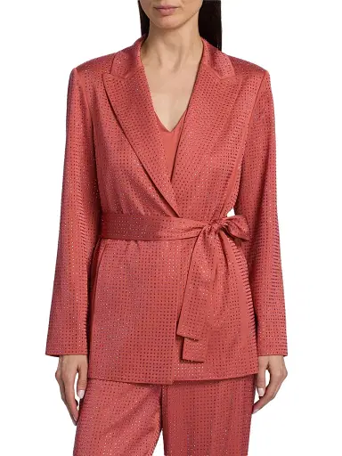 Ungaro Women's Willow Hotfix Stretch-Silk Self-Tie Jacket | Thumbnail 3 Ungaro Women's Willow Hotfix Stretch-Silk Self-Tie Jacket | Thumbnail 3