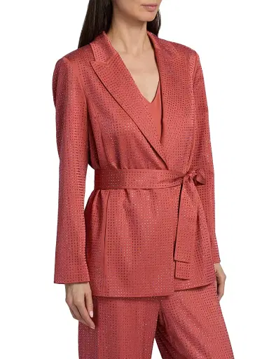 Ungaro Women's Willow Hotfix Stretch-Silk Self-Tie Jacket | Thumbnail 4 Ungaro Women's Willow Hotfix Stretch-Silk Self-Tie Jacket | Thumbnail 4