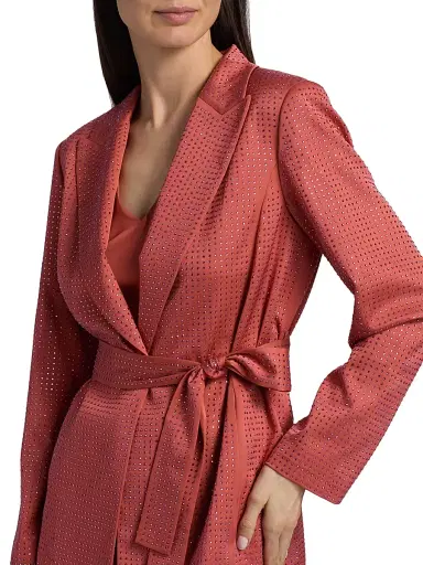 Ungaro Women's Willow Hotfix Stretch-Silk Self-Tie Jacket | Thumbnail 6 Ungaro Women's Willow Hotfix Stretch-Silk Self-Tie Jacket | Thumbnail 6