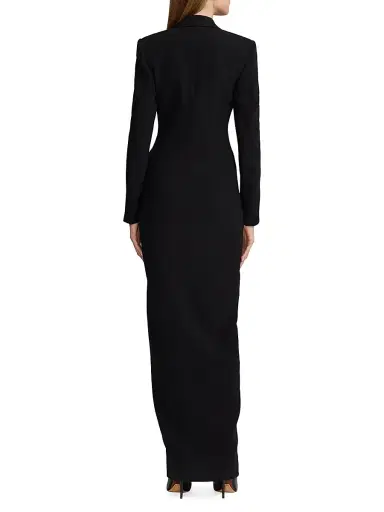 Ralph Lauren Collection Women's Kristian Silk Tuxedo Dress | Thumbnail 5 Ralph Lauren Collection Women's Kristian Silk Tuxedo Dress | Thumbnail 5