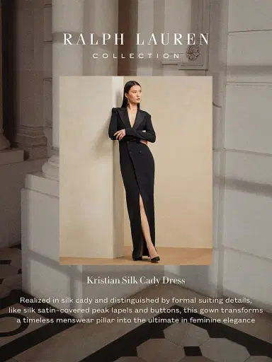Ralph Lauren Collection Women's Kristian Silk Tuxedo Dress | Thumbnail 7 Ralph Lauren Collection Women's Kristian Silk Tuxedo Dress | Thumbnail 7