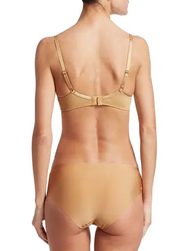 Chantelle Women's Basic Invisible Three-Quarter Memory Foam T-Shirt Bra - Toffee - Size 36G | Thumbnail 4