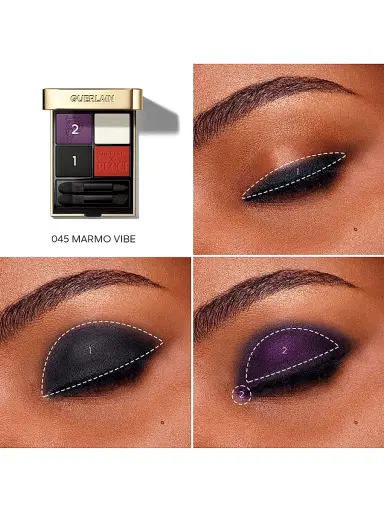 GUERLAIN Women's Pucci x Guerlain Ombres G Marmo Vibe Eyeshadow Quad - 045 Marmo Vibe | Thumbnail 5 GUERLAIN Women's Pucci x Guerlain Ombres G Marmo Vibe Eyeshadow Quad - 045 Marmo Vibe | Thumbnail 5