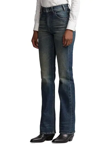 Ralph Lauren Collection Women's Kaida Boot-Cut Jeans - Tellu Ride Indigo - Size 32 | Thumbnail 3