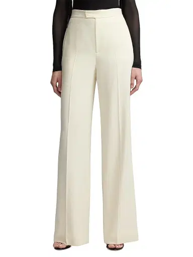 Ralph Lauren Collection Women's Wool High-Rise Pants - Lux Cream - Size 8 | Thumbnail 3 Ralph Lauren Collection Women's Wool High-Rise Pants - Lux Cream - Size 8 | Thumbnail 3