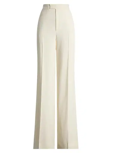 Ralph Lauren Collection Women's Wool High-Rise Pants - Lux Cream - Size 8 | Thumbnail 1 Ralph Lauren Collection Women's Wool High-Rise Pants - Lux Cream - Size 8 | Thumbnail 1