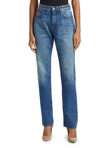 Blazé Milano Women's Nariida Norico Straight Jeans - Sapphire | Thumbnail 3