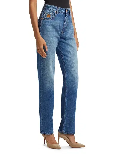 Blazé Milano Women's Nariida Norico Straight Jeans - Sapphire | Thumbnail 4