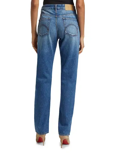 Blazé Milano Women's Nariida Norico Straight Jeans - Sapphire | Thumbnail 5