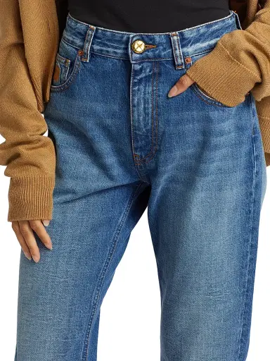 Blazé Milano Women's Nariida Norico Straight Jeans - Sapphire | Thumbnail 6