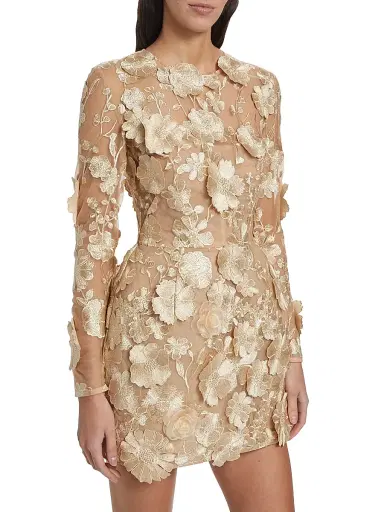 Bronx and Banco Women's Maraya Bouquet Floral Minidress - Gold | Thumbnail 4 Bronx and Banco Women's Maraya Bouquet Floral Minidress - Gold | Thumbnail 4