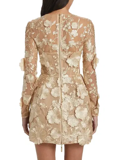 Bronx and Banco Women's Maraya Bouquet Floral Minidress - Gold | Thumbnail 5 Bronx and Banco Women's Maraya Bouquet Floral Minidress - Gold | Thumbnail 5