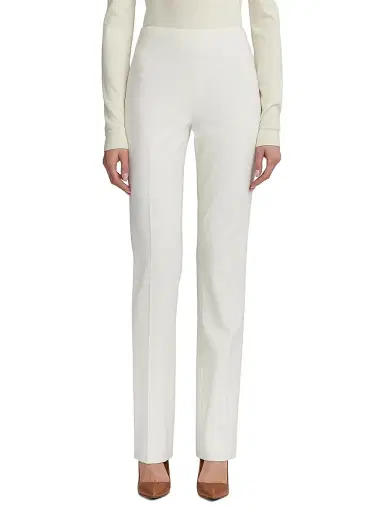 Ralph Lauren Collection Women's Alandra Stretch Wool Pants - Cream - Size 8 | Thumbnail 3