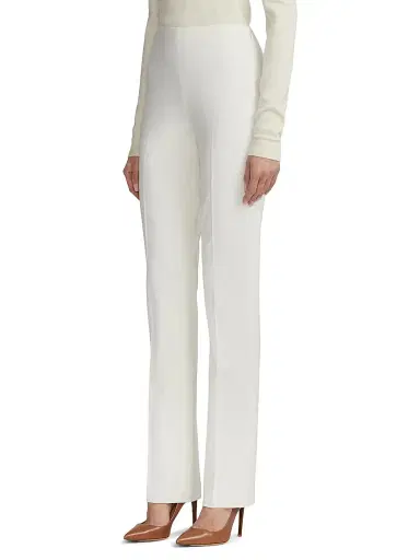 Ralph Lauren Collection Women's Alandra Stretch Wool Pants - Cream - Size 8 | Thumbnail 4