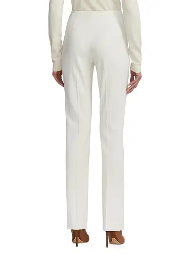 Ralph Lauren Collection Women's Alandra Stretch Wool Pants - Cream - Size 8 | Thumbnail 5