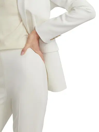 Ralph Lauren Collection Women's Alandra Stretch Wool Pants - Cream - Size 8 | Thumbnail 6
