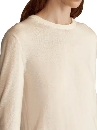 Ralph Lauren Collection Women's Cashmere Crewneck Sweater - Lux Cream - Size XS | Thumbnail 5