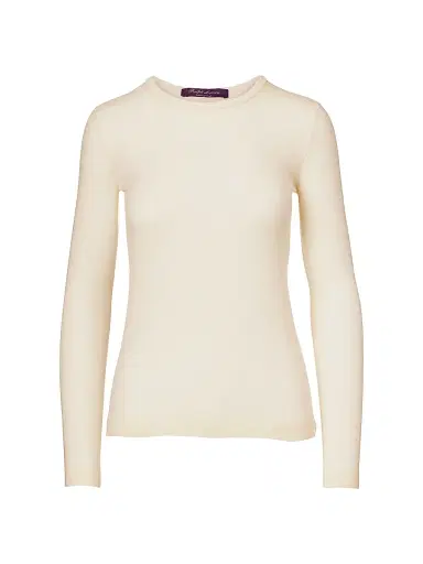 Ralph Lauren Collection Women's Cashmere Crewneck Sweater - Lux Cream - Size XS | Thumbnail 1