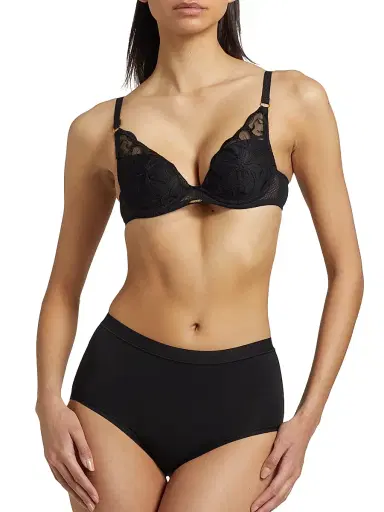 Chantelle Women's Plunging Lace T-Shirt Bra - Black - Size 36G | Thumbnail 3 Chantelle Women's Plunging Lace T-Shirt Bra - Black - Size 36G | Thumbnail 3
