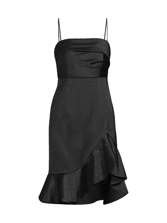 Ungaro Women's Xandra Hotfix Satin Sleeveless Minidress - Black
