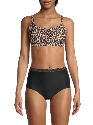 Chantelle Women's SoftStretch Scoop Bralette - Leopard - Size XS | Thumbnail 3