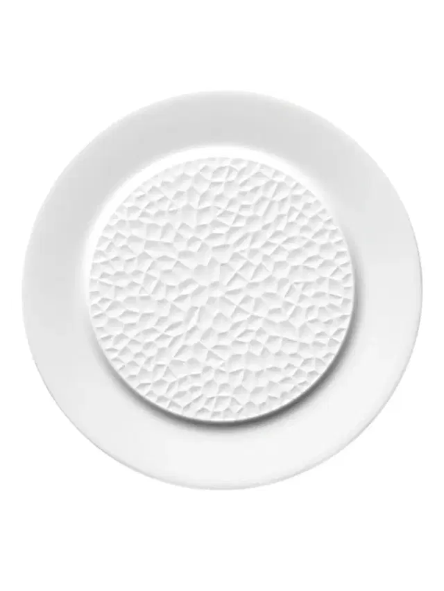L Fragment 4-Piece Bread Plates Set - White