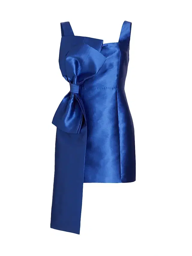 Elliatt Women's Corsage Satin Bow Minidress - Navy