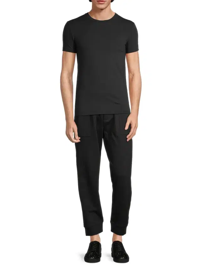 Men's Cotton Crewneck T-Shirt - Black