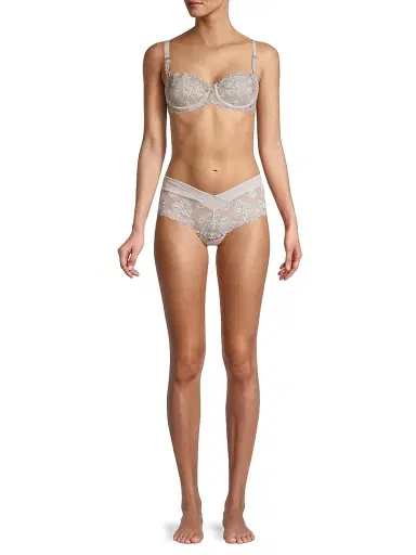Chantelle Women's Champs Elysses Lace Unlined Demi Bra - Black - Size 36E | Thumbnail 2