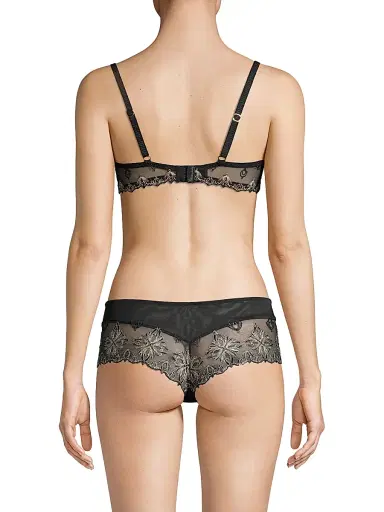 Chantelle Women's Champs Elysses Lace Unlined Demi Bra - Black - Size 36E | Thumbnail 5