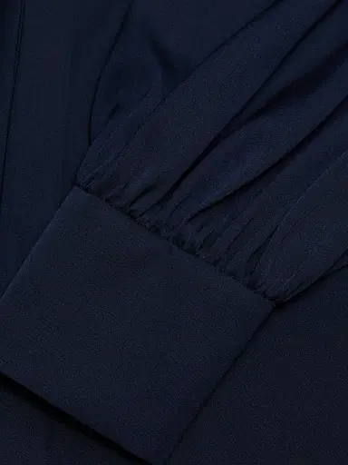 Ungaro Women's Ella Silk-Blend Tie-Neck Blouse - Midnight Blue - Size XL | Thumbnail 7 Ungaro Women's Ella Silk-Blend Tie-Neck Blouse - Midnight Blue - Size XL | Thumbnail 7