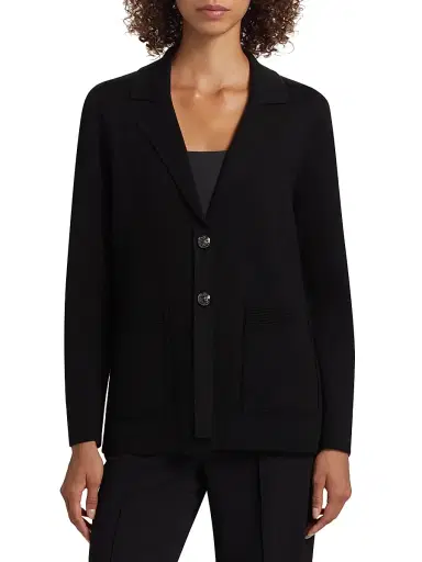 Kobi Halperin Women's Clove Tailored Wool-Blend Sweater - Black - Size XL | Thumbnail 3
