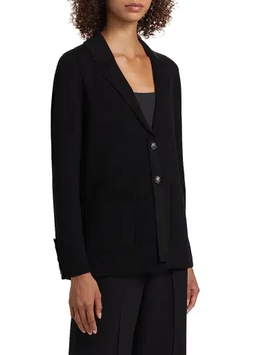 Kobi Halperin Women's Clove Tailored Wool-Blend Sweater - Black - Size XL | Thumbnail 4