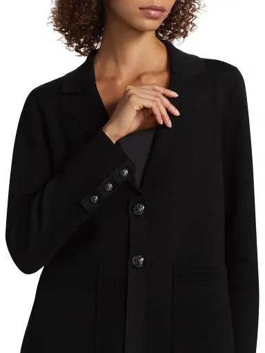 Kobi Halperin Women's Clove Tailored Wool-Blend Sweater - Black - Size XL | Thumbnail 6