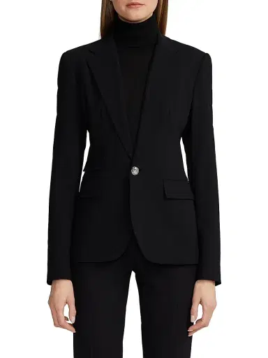 Ralph Lauren Collection Women's Iconic Style Parker Wool Jacket - Black | Thumbnail 3