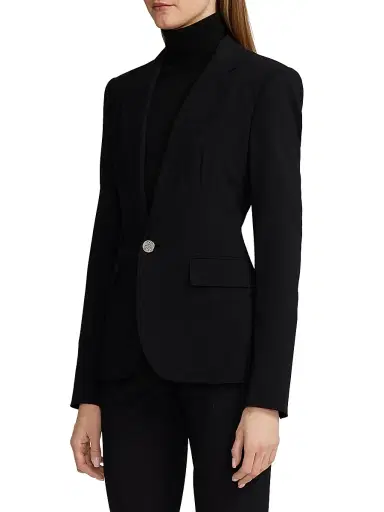 Ralph Lauren Collection Women's Iconic Style Parker Wool Jacket - Black | Thumbnail 4