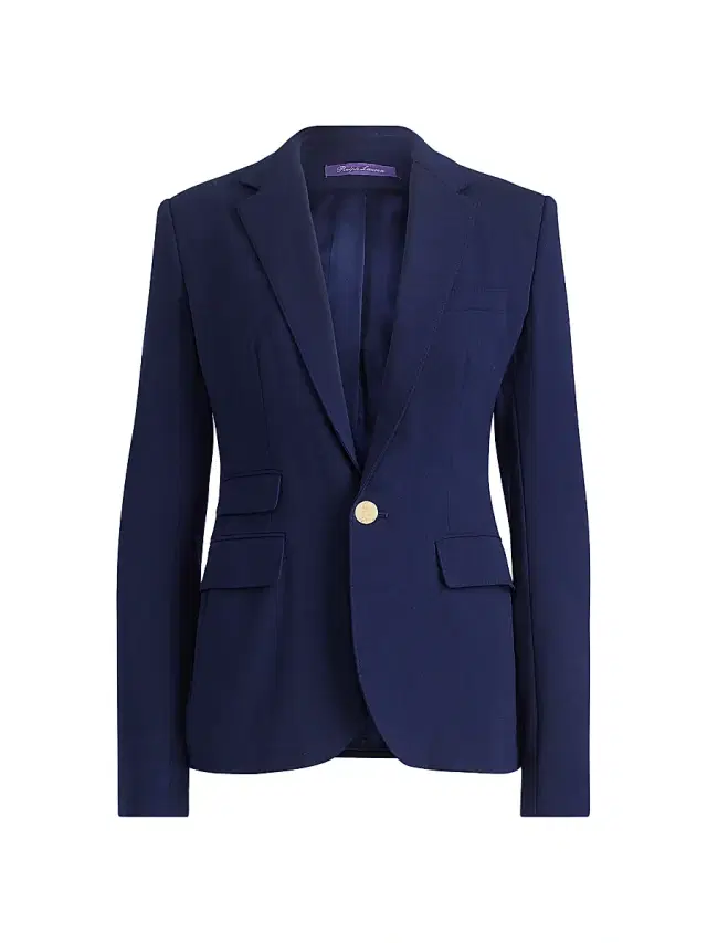 Women's Parker Stretch-Wool Jacket - Navy