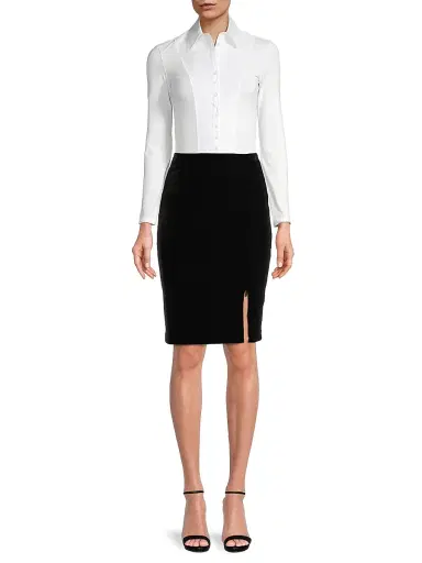 Anne Fontaine Women's Clodie Pleated Jersey Blouse - White | Thumbnail 2