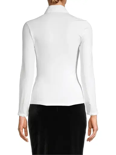 Anne Fontaine Women's Clodie Pleated Jersey Blouse - White | Thumbnail 5