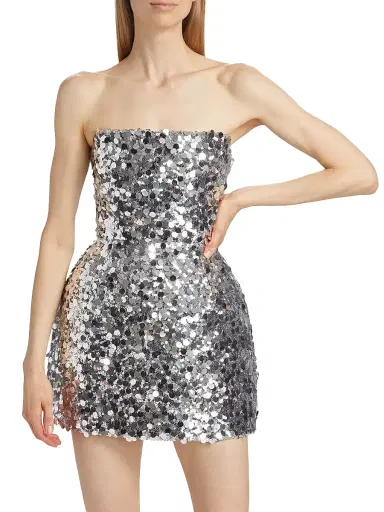 Bronx and Banco Women's Maraya Sequined Minidress - Silver | Thumbnail 3 Bronx and Banco Women's Maraya Sequined Minidress - Silver | Thumbnail 3
