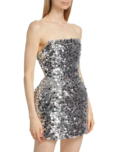 Bronx and Banco Women's Maraya Sequined Minidress - Silver | Thumbnail 4 Bronx and Banco Women's Maraya Sequined Minidress - Silver | Thumbnail 4