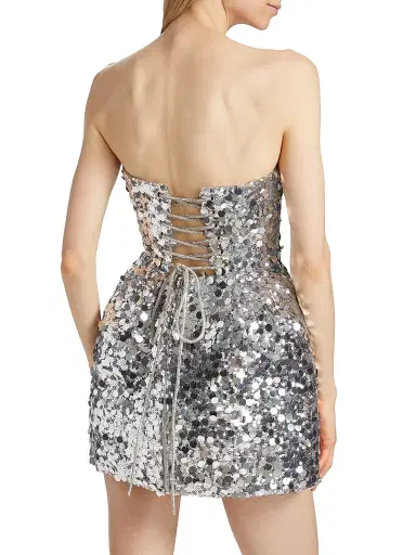 Bronx and Banco Women's Maraya Sequined Minidress - Silver | Thumbnail 5 Bronx and Banco Women's Maraya Sequined Minidress - Silver | Thumbnail 5