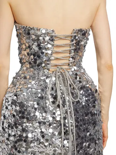 Bronx and Banco Women's Maraya Sequined Minidress - Silver | Thumbnail 6 Bronx and Banco Women's Maraya Sequined Minidress - Silver | Thumbnail 6
